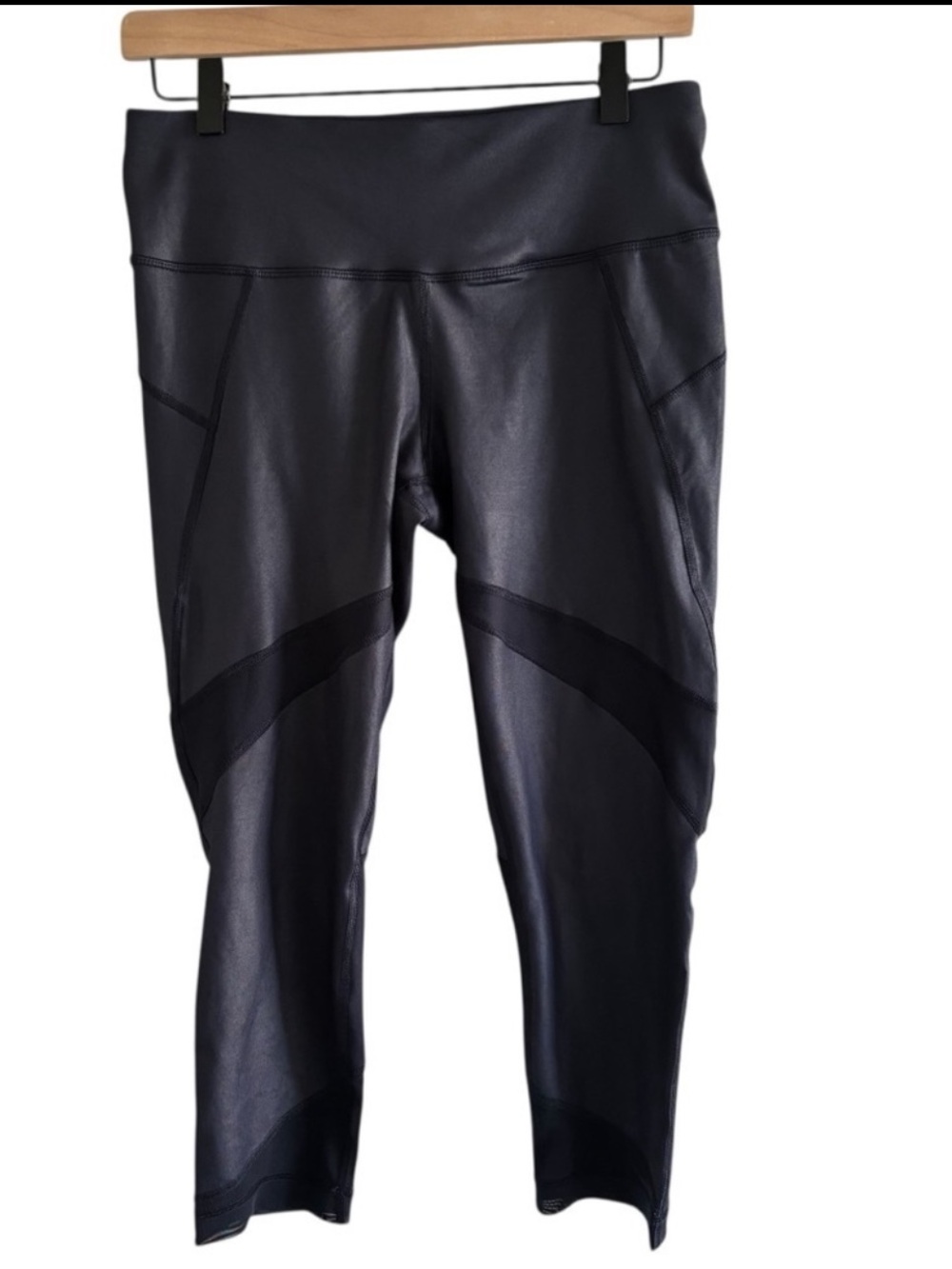 90 Degrees By Reflex Black Leggings Medium Performance Activewear
